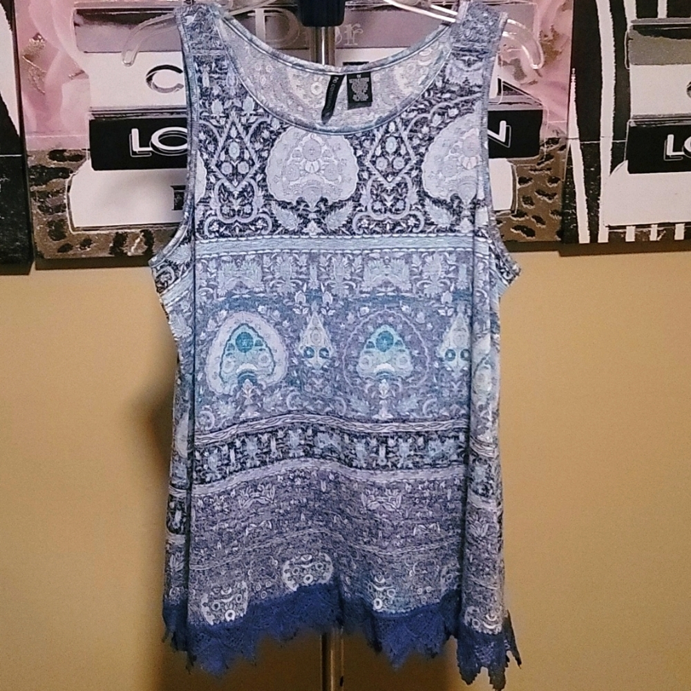 Tank Top with lace trim